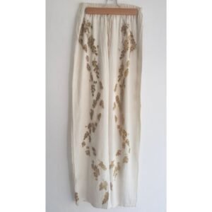 Pantalón de lino con estampación botánica