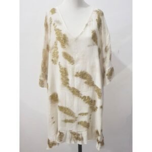 Vestido de lino con estampación botánica